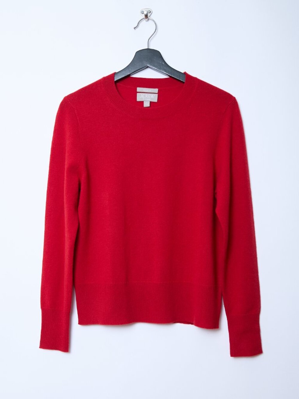 J. Crew 100% Cashmere Classic Fit Crewneck Lightweight Sweater Red Small - Picture 2 of 9